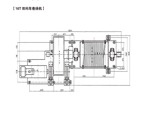 澄邁縣16T雙料車卷揚機