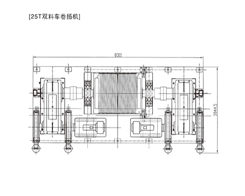 梧州25T雙料車卷揚機