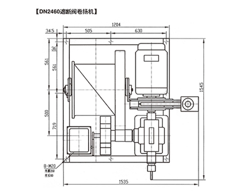 貴港DN2460遮斷閥卷揚機