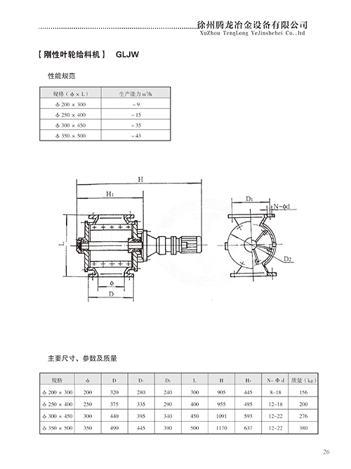 剛性葉輪給料機